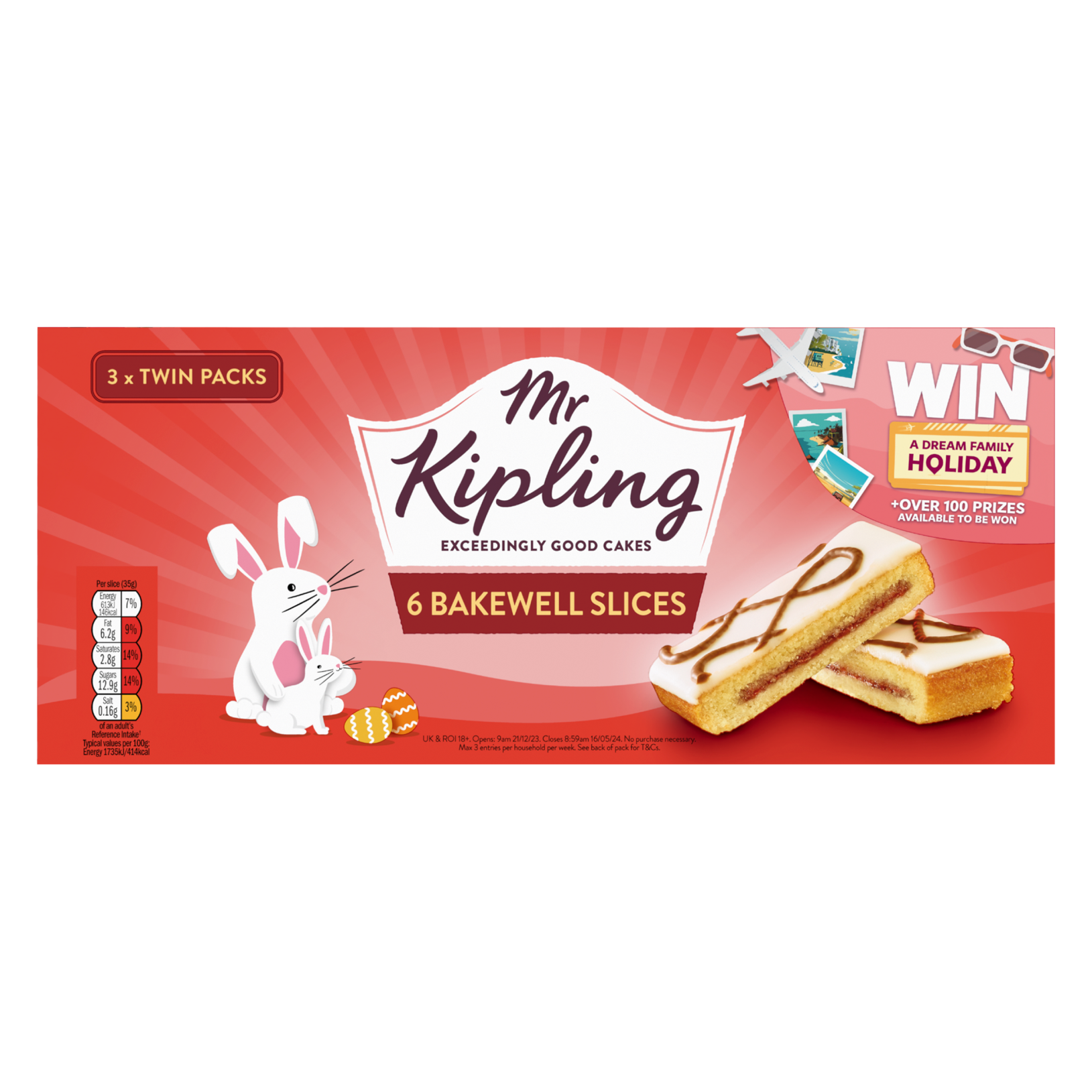 Mr Kipling Bakewell Slices, 6pcs